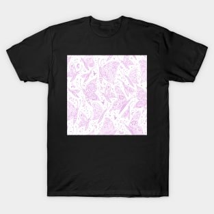 Paisley butterflies white-pink T-Shirt